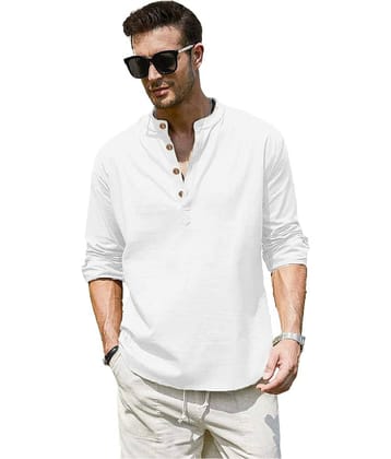UNI VIBE Dark Green Cotton Men's Shirt Style Kurta ( Pack of 1 )