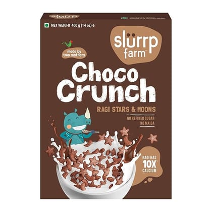 Slurrp Farm Choco Crunch Breakfast Cereal for Kids 400 GRAM