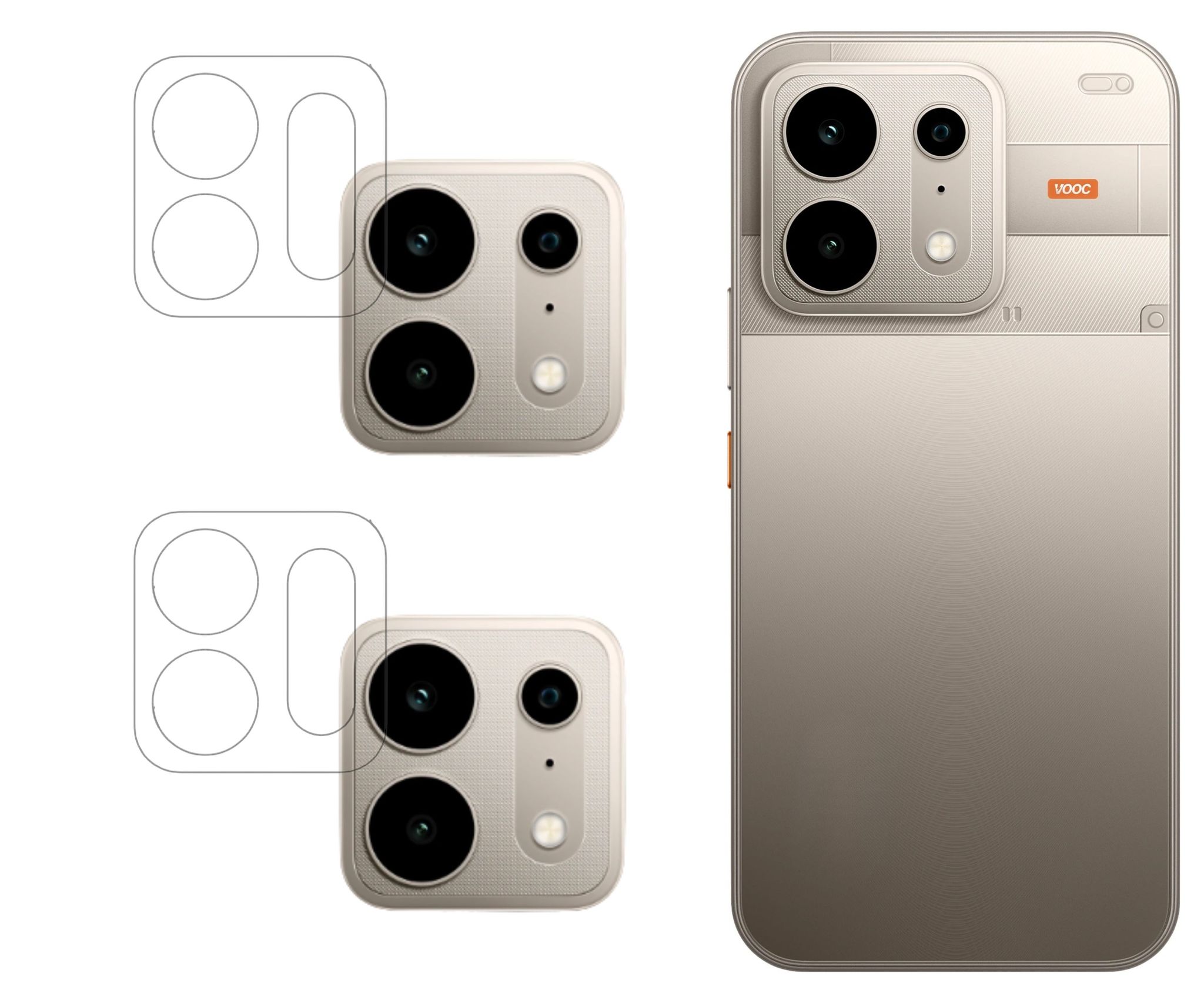 ISAAK Back Camera Lens Protector compatible for Realme P4s (Pack of 2)