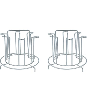 JISUN Silver Stainless Steel Storage Racks ( Pack of 2 )