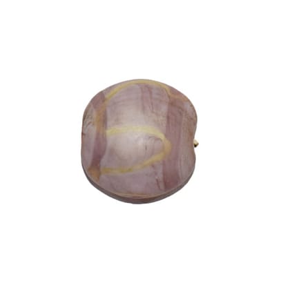 Handmade Fancy Lampwork Glass Beads For Jewelry Making Necklace , Earring and Bracelet (Flat Round) SFL-552-Per Packet 25 Pcs / 18X8 MM
