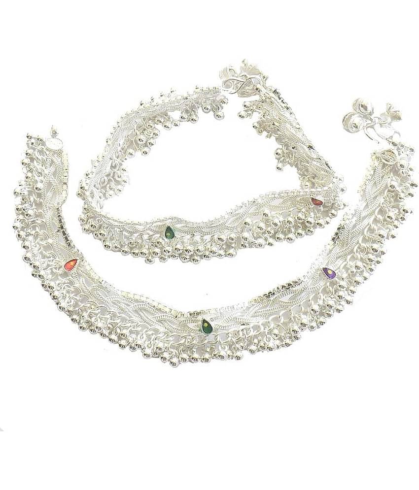 Charms Silver Anklets ( Pack of 1 )