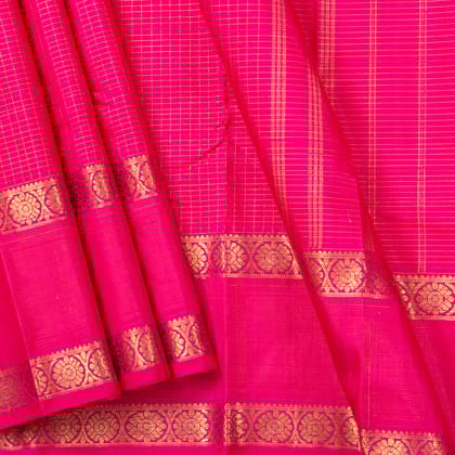 Pink Kanchipuram Silk Saree For Wedding Wear PV NYC 1487