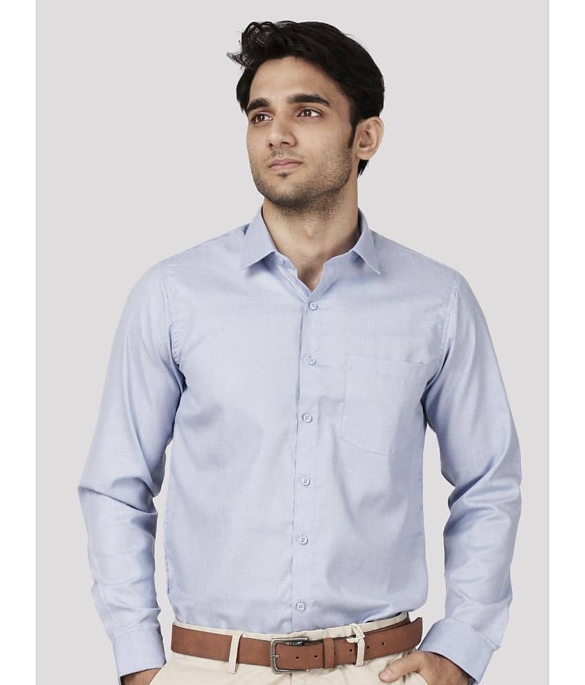 Maharaja - Blue Cotton Slim Fit Men's Formal Shirt ( Pack of 1 )