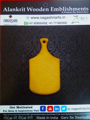 Brand Zero - MDF Chopping Board Fridge Magnet Base- Design 3 - Pack of 3 Pcs