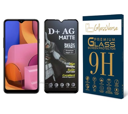 GlassVerse D+ Matte Tempered Glass With 18H Hardness For Samsung Galaxy A20s (PACK OF 1) with Free Installation Kit Full screen Coverage Free Replacement If Received Damaged - 6.5 inch GlassVerse D+ Matte Tempered Glass With 18H Hardness For Samsung Gala