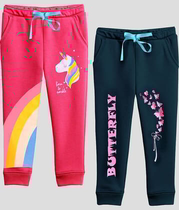Kuchipoo Pack of 2 Girls Cotton Blend Jeggings ( Multicolor )