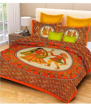 Bombay Spreads Cotton Double Bedsheet ( Blue )