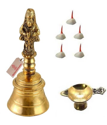 Spherulemuster - Brass Pooja Bell ( Pack of 3 )