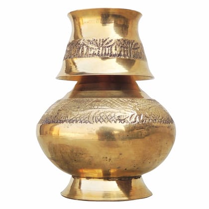 Brass Aftaba Surahi Showpiece � Vintage Decorative Home Accent, Height : 3.7 Inch (FMAS087)