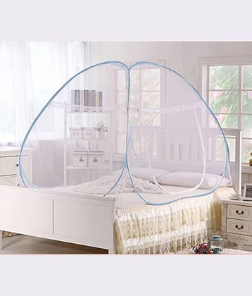 YUTIRITI Double Blue Plain Mosquito Net