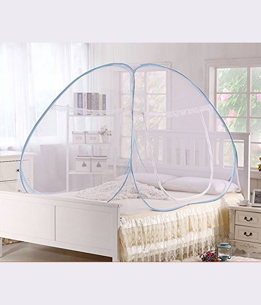 YUTIRITI Double Blue Plain Mosquito Net