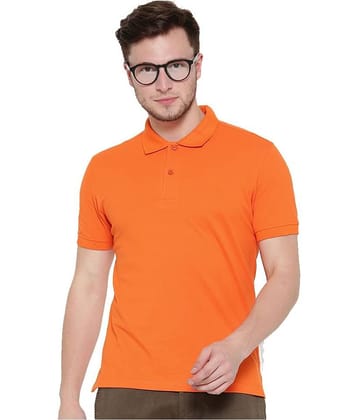 Galatea Orange Slim Fit Polo T Shirt