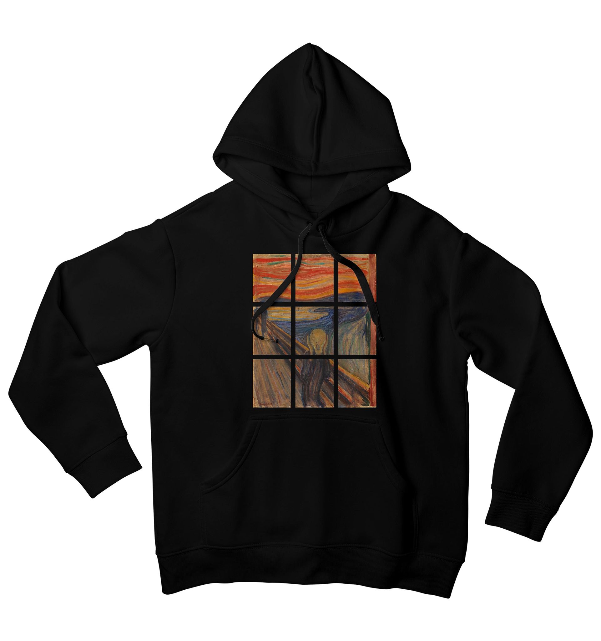 Jigsaw Scream Art Hoodie-40 - S / Black