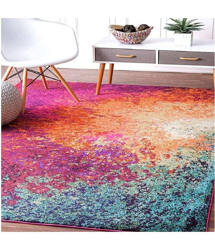 Status Assorted Polyester Carpet Abstract 3x5 Ft