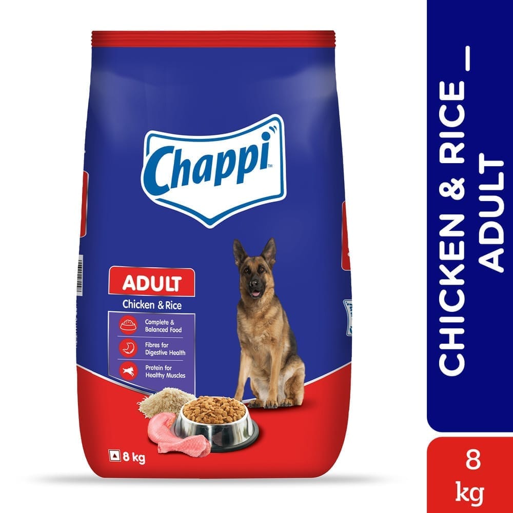 Chappi Chicken &amp; Rice Adult (1+ Years) Dry Dog Food 8kg