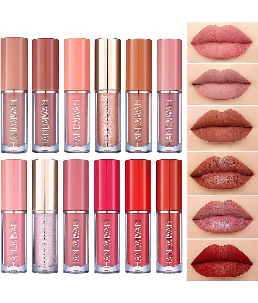 Beauty Women Multi Matte Smudge Free Liquid Lipstick ( Pack of 12 )
