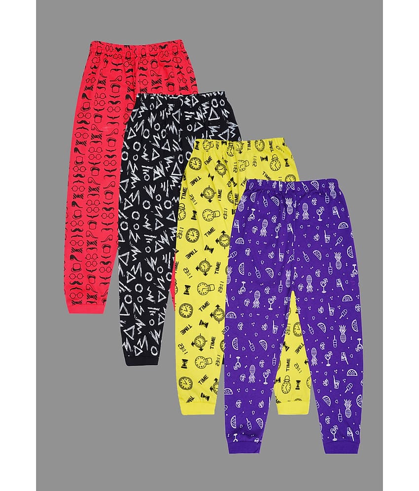 Santee Pack of 4 Boys Cotton Blend Trackpant ( Multicolor )