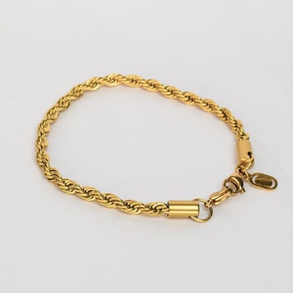 ROPE BRACELET (GOLD) 5MM-19 CM