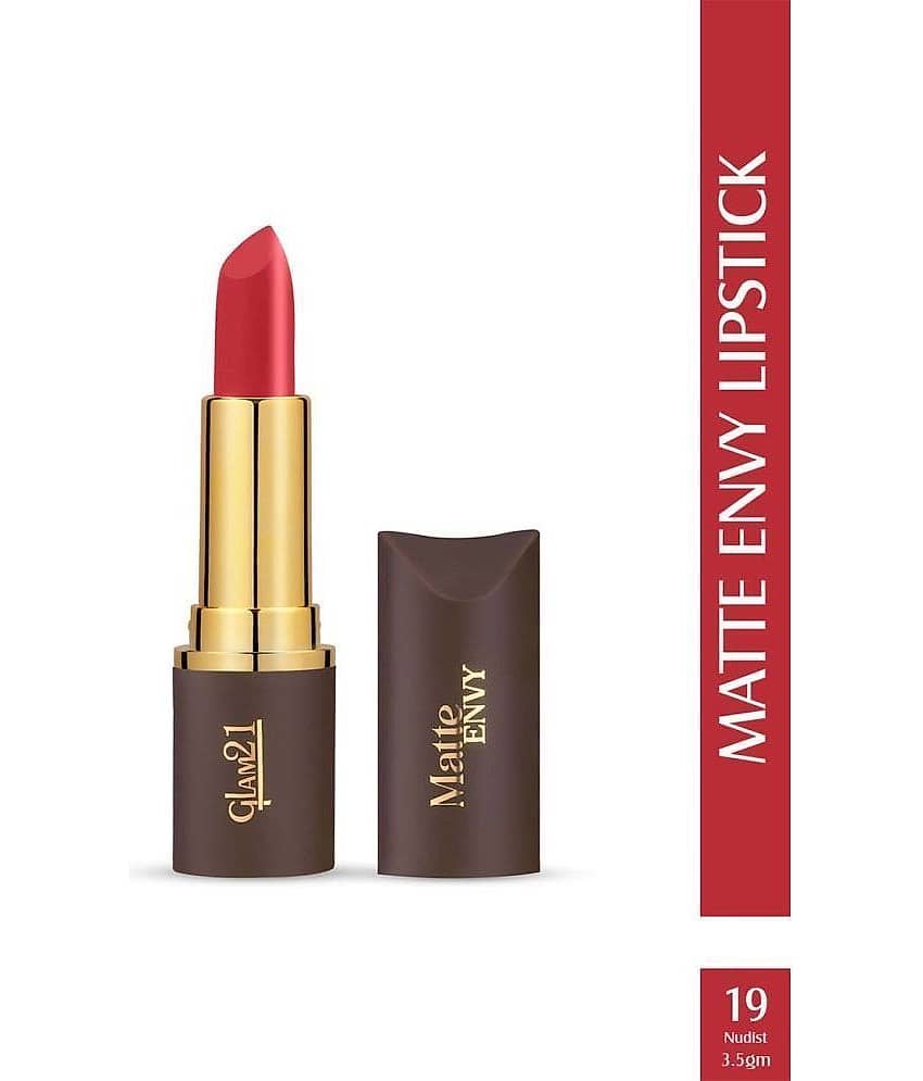 Glam21 Matte Envy Lipstick Intense Colour Creamy Texture Lightweight Lipstick 3.5gm Wineyard-21