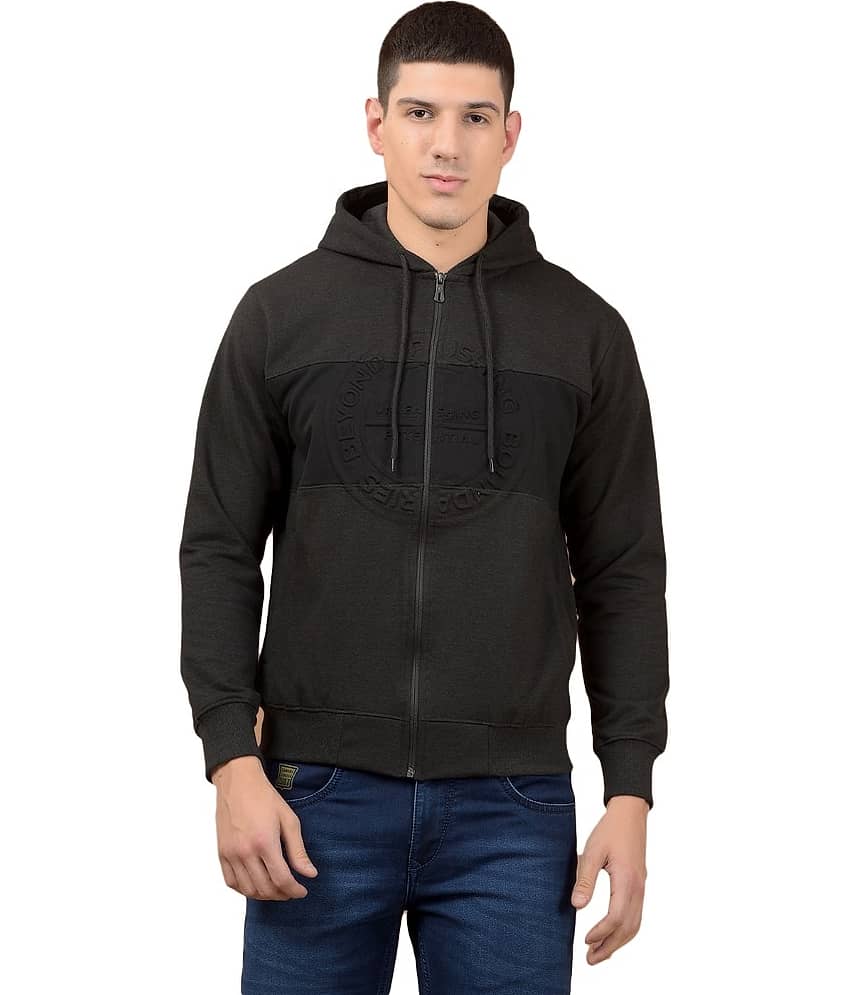 Dollar Cotton Hooded Men's Sweatshirt - Black ( Pack of 1 )