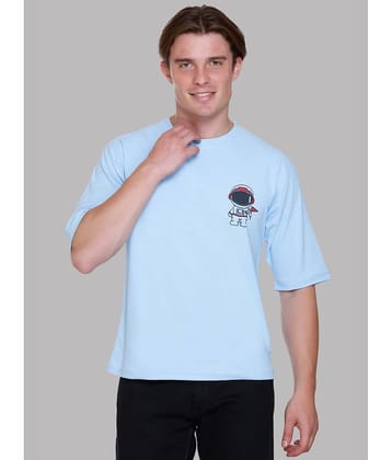 PASURE Pack of 1 Cotton Regular Fit Men's T-Shirt ( Sky Blue )