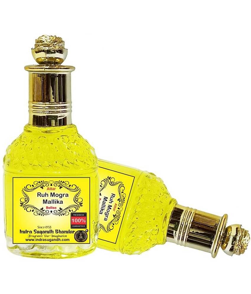 INDRA SUGANDH BHANDAR Attar For Men|Women|Pujan Ruh Mogra Mallika Pure Perfume 24 Hours Long Lasting Flower Floral Fragrance 25ml Rollon Pack