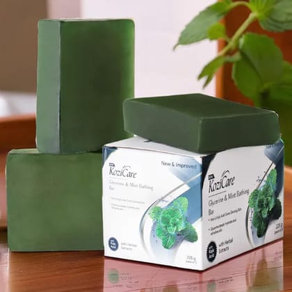 Kozicare Kojic Acid Soap & Glutathione Soap | Glycerin Mint Soap | Detan Soap | Bath Soap Combo Offers | Soaps for Bath | Bathing Soap | Refreshes & Cools Skin | Gives Natural Glow - Pack of 3 Kozicare Kojic Acid Soap & Glutathione Soap | Glycerin Mint S