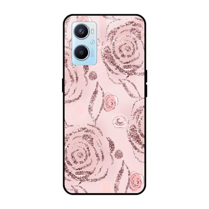 Shimmer Roses Glass case for Oppo A96