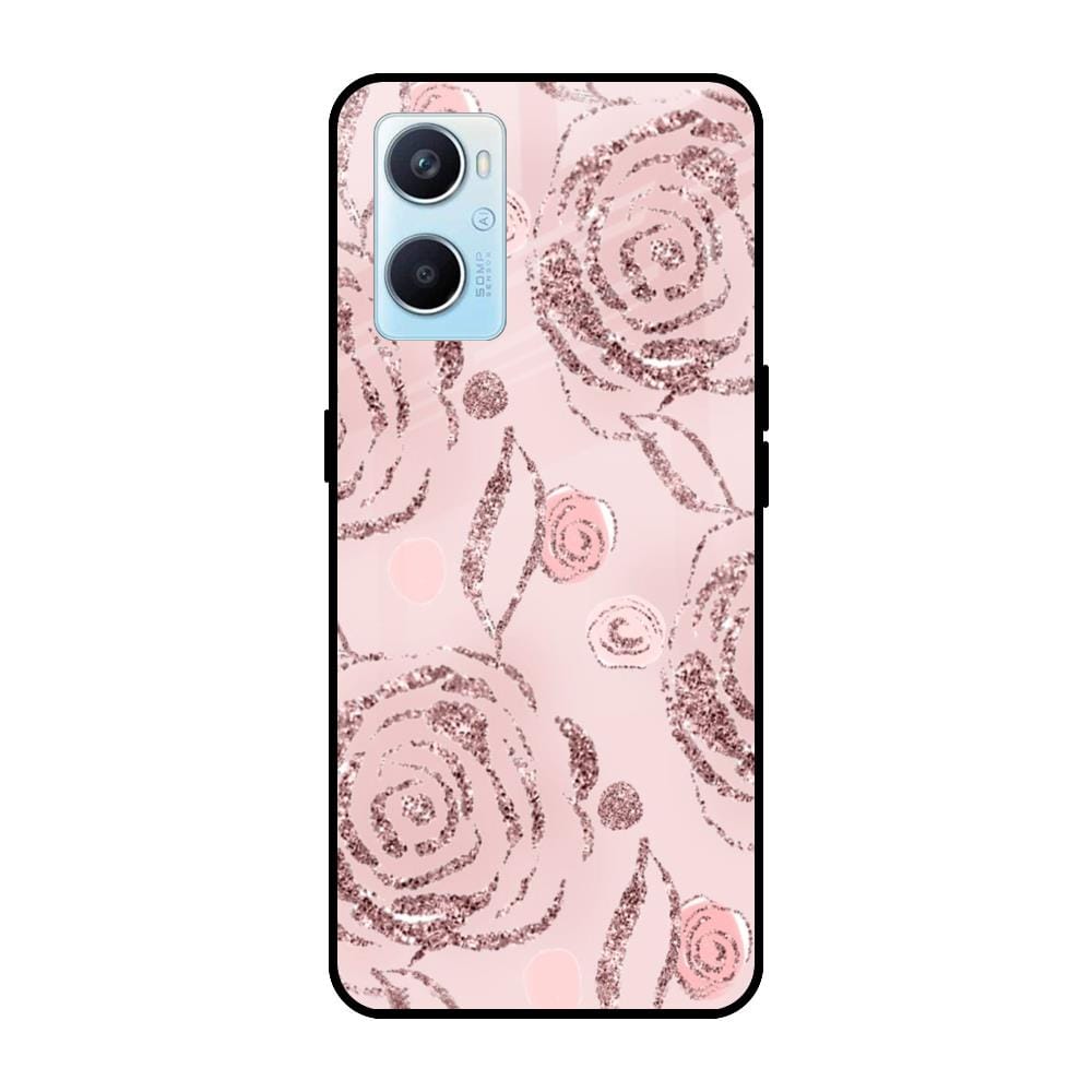 Shimmer Roses Glass case for Oppo A96