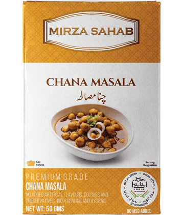 Mirza Sahab Chana Masala Instant Mix 50 gm Pack of 4