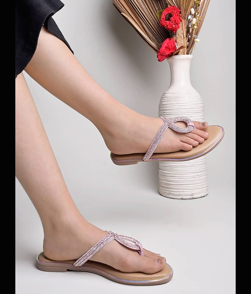 Shoetopia Pink Women's Flats