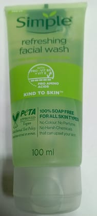 Simple refreshing facial wash kind to skin 100 ml