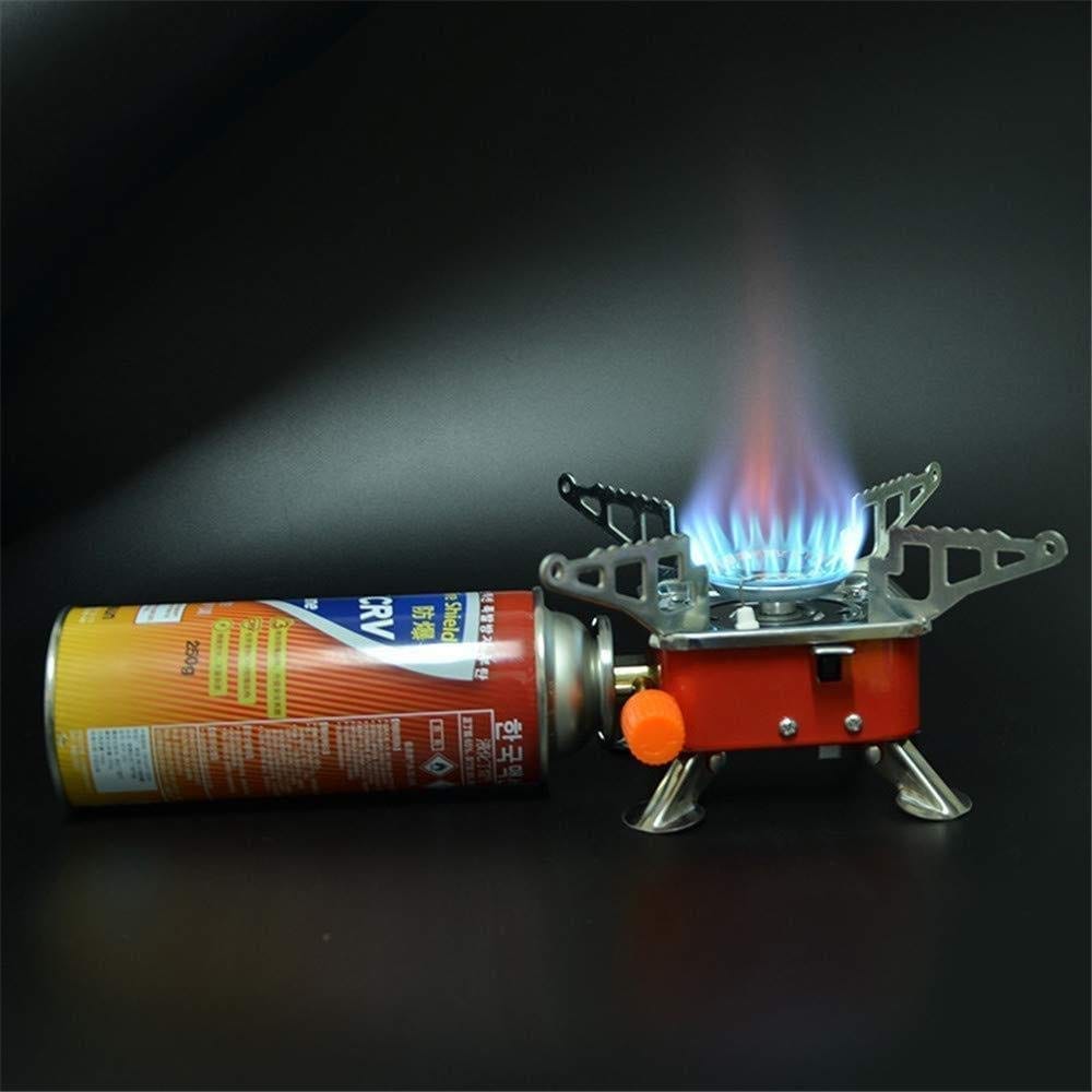 Windproof Foldable Stove Burner-Ultralight Camping Stove Portable Mini Outdoor Folding Metal Camping Gas Stove Windproof Furnace Burner Backpacking Hiking (Stove Only)
