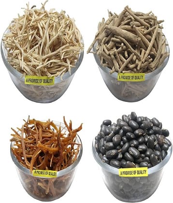 MYGODGIFT Shatavar, Safed Musli, Ashwagandha Kaunch Beej 50 GM EACH 200 gm Pack of 4