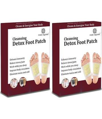 pink square Foot Pain Relief Patch ( Pack Of 2 )