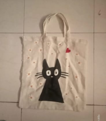 Hand painted shopping bag