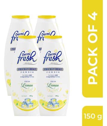DERMIFRESH Lemon Fragrance Talc 150 gm Pack of 4