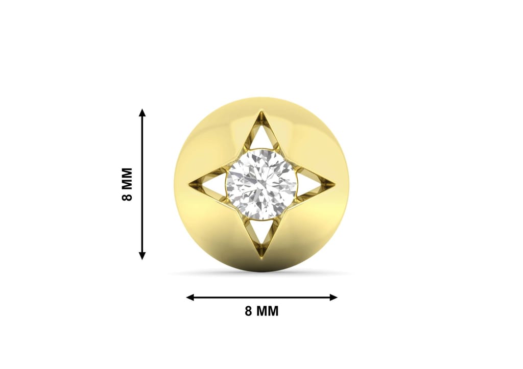 Radiant Starburst Ear Stud For Him (1 Pc Only)