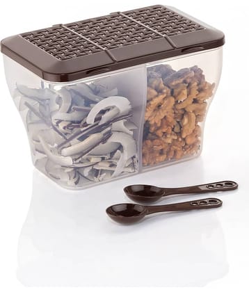 MAGICSPOON Dry Fruit Container Plastic Brown Multi-Purpose Container ( Set of 1 )