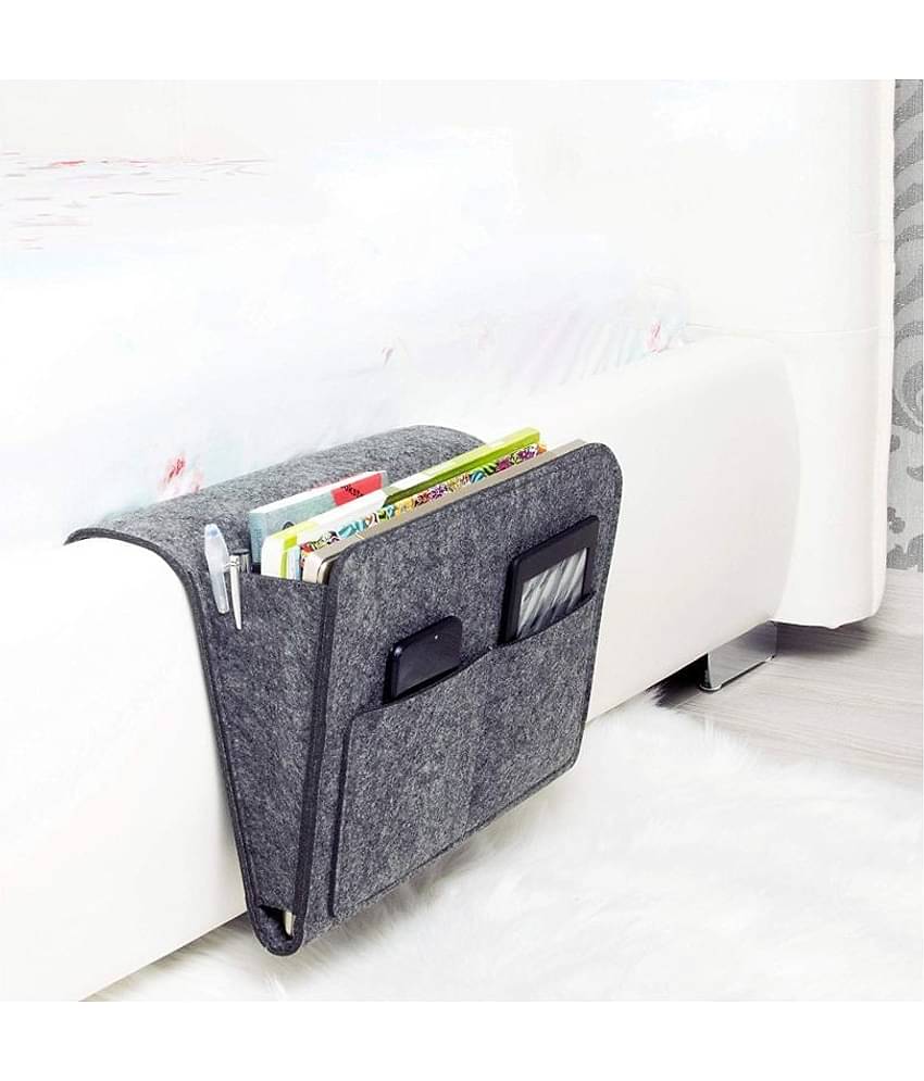 Bedside Caddy| Ipad Holder | Dorm College Room, Bunk Bed, Hospital Bed, Kids Baby Bed | Hanging Storage Organizer | Remote Holder