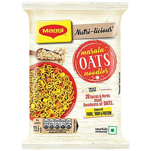 MAGGI Noodles - Nutri-Licious Masala Oats, 73.5 g Pouch