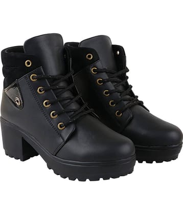 Shoetopia Black Knee Length Casual Boots