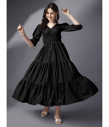 Femvy Women Rayon Solid Gown ( Magenta )