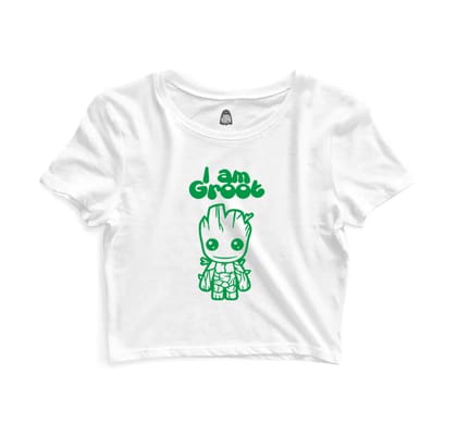 I Am Cute  - Sukhiaatma Unisex Graphic Printed White Crop Top-XL-40