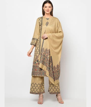 SAFAA Unstitched Woollen Self Design Dress Material - Maroon ( Pack of 1 )