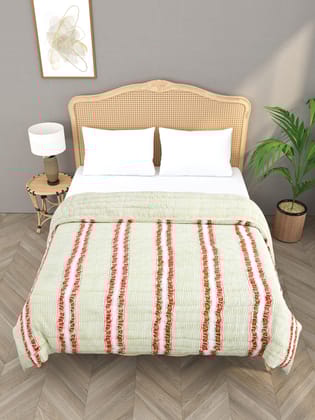 Double King Handblock printed Cotton Jaipuri Razai/Quilt-Hand Block / Double King (90X108 Inches)