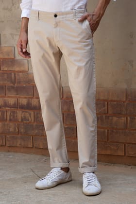 Glossy - Cotton Stretch Chinos - Beige-S-30 / BEIGE