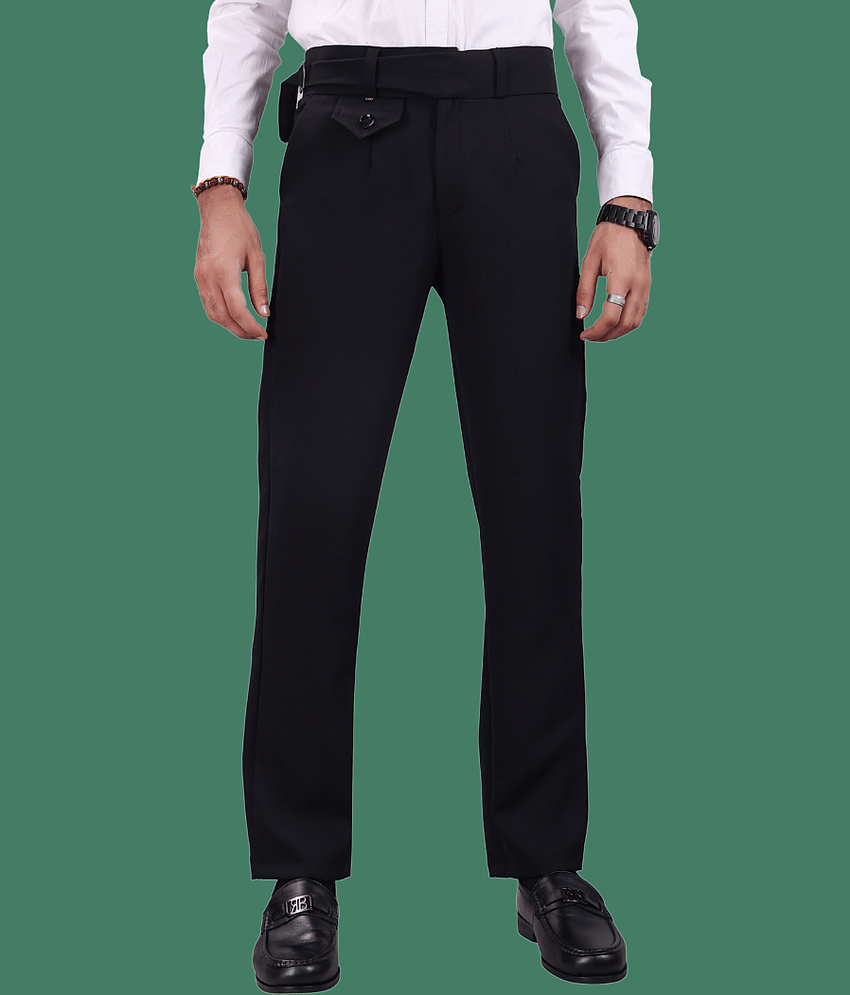 ikigai Regular Men's Formal Trouser - Black ( Pack of 1 )