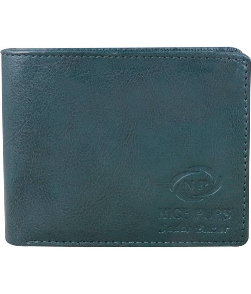 Nice Purse Green PU Men's Two Fold Wallet,Regular Wallet,Travel Wallet ( Pack of 1 )